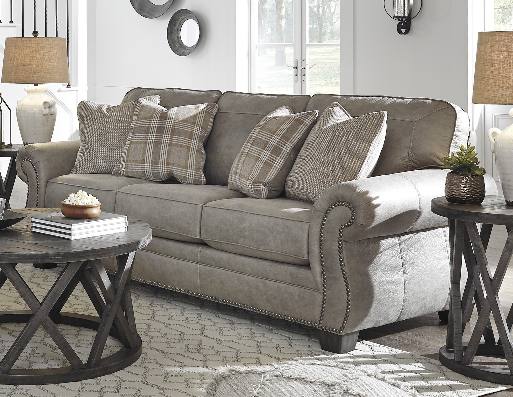 American Design Furniture by Monroe - Aspen Leather Sofa 2